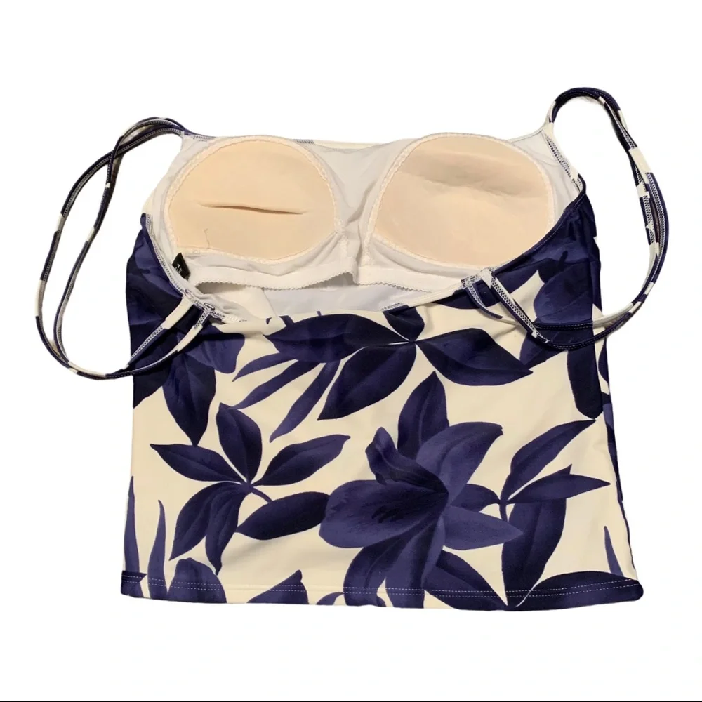 LA BLANCA Tropical Swimsuit Tankini Top 12 - Picture 5 of 5